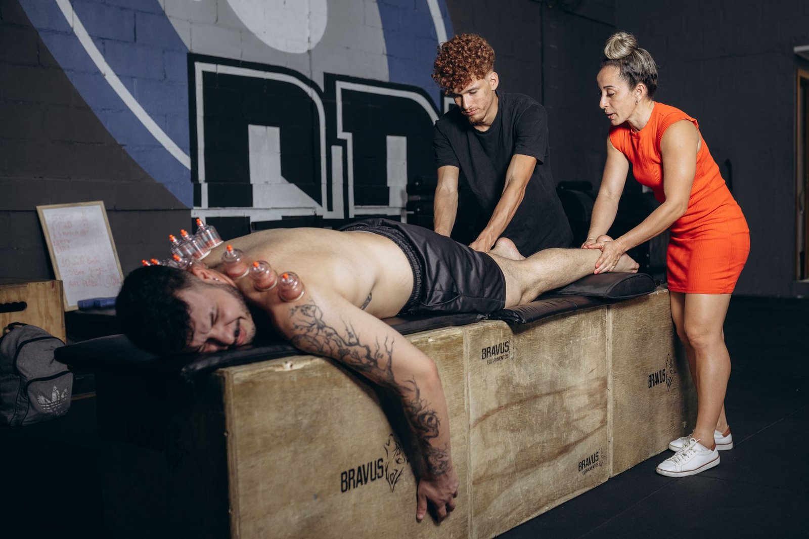 Athlete recovering after a demanding lower-body workout