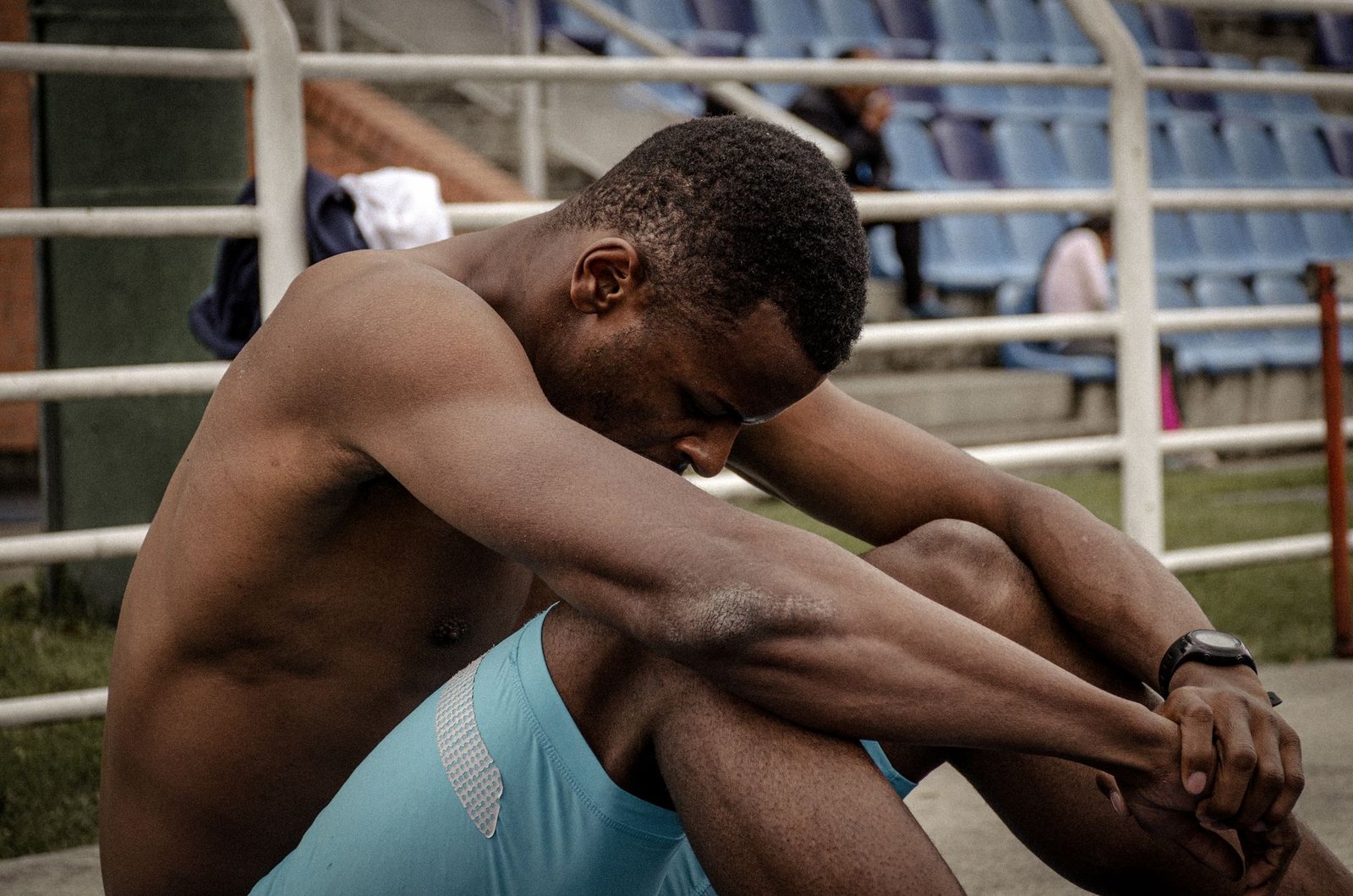 Athlete preparing a post-workout meal