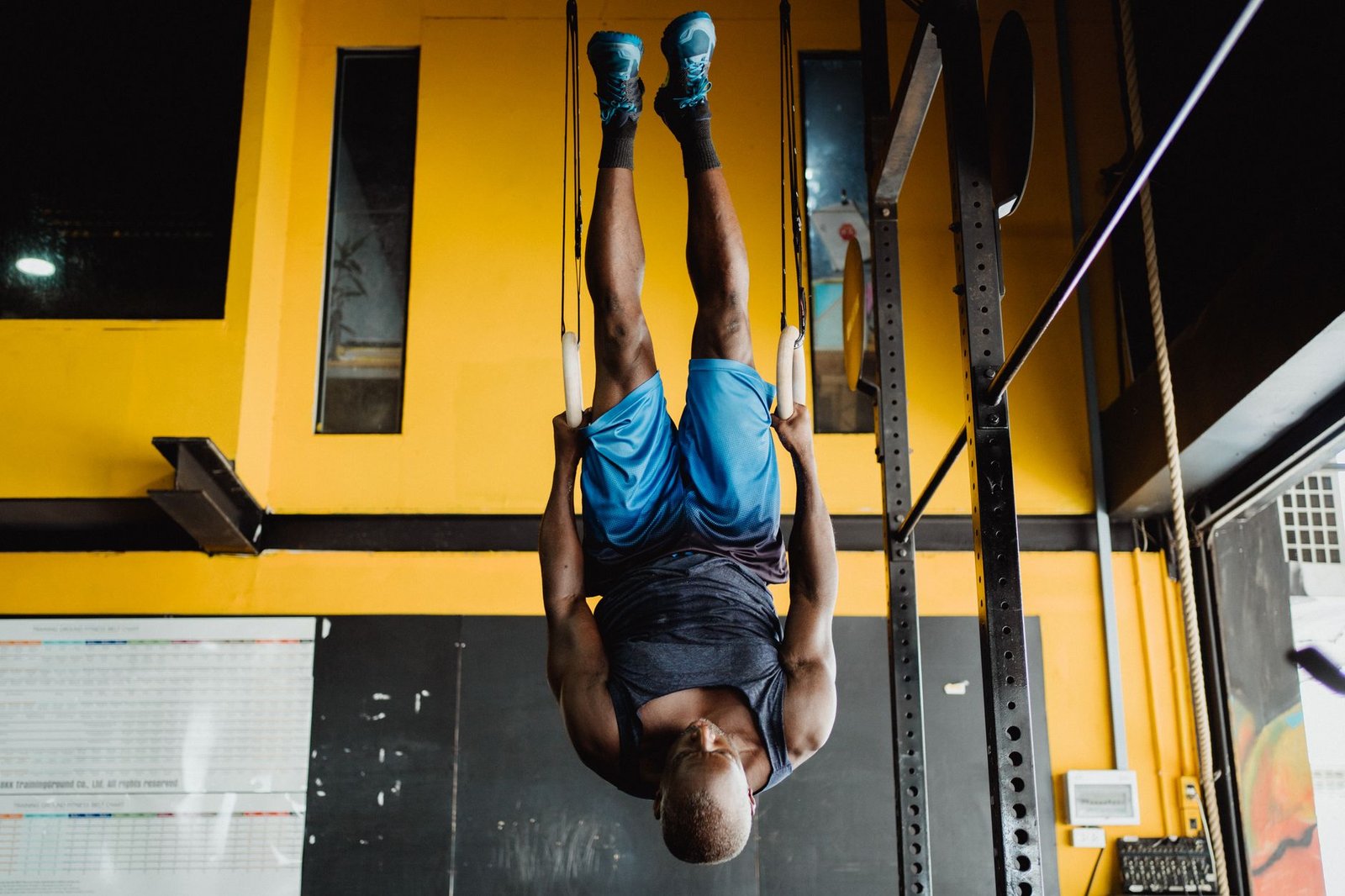 Athlete using a foam roller for thoracic mobility